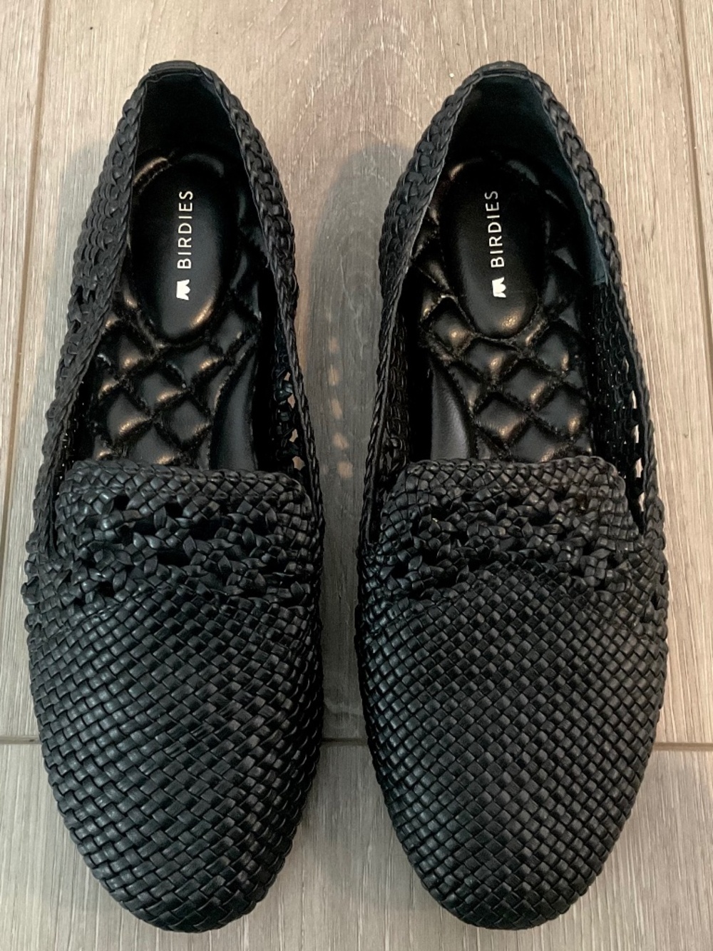 BIRDIES Starling Woven Flat Black Size 6 LIKE NEW